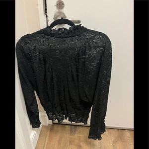 Zara black lace long sleeve turtleneck